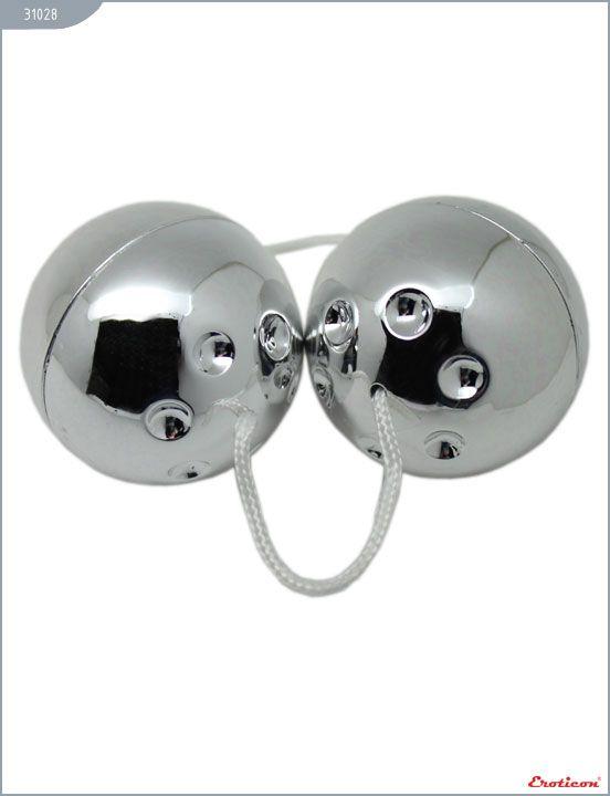 Серебристые шарики со смещённым центром тяжести - анодированный пластик (ABS)
