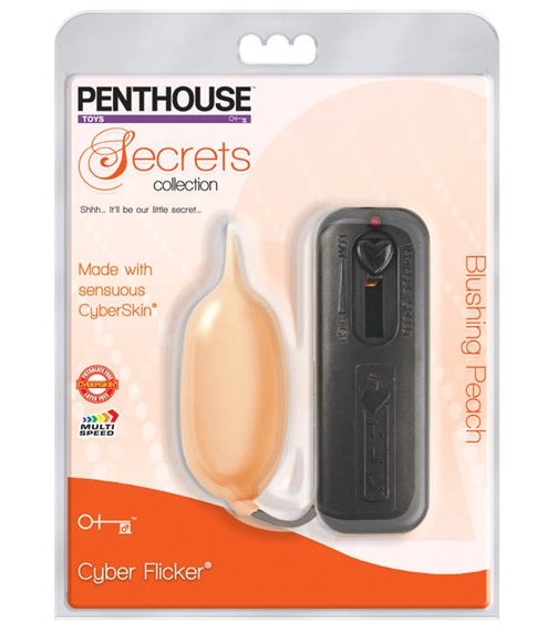 Киберяйцо с вибрацией Penthouse Secrets Cyber Flicker Blushing Peach - CyberSkin