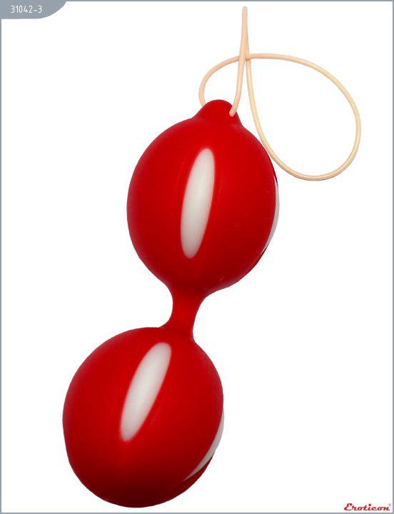 Красные вагинальные шарики с петлей - поливинилхлорид (ПВХ, PVC)