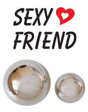 Серебристые вагинальные шарики Sexy Friend без шнурка