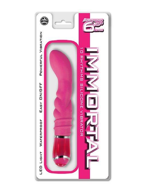 Розовый вибростимулятор G-точки IMMORTAL 6INCH 10 FUNCTION VIBRATOR - 15,2 см. - силикон