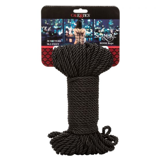 Черная веревка для шибари BDSM Rope - 30 м. - полиэстер
