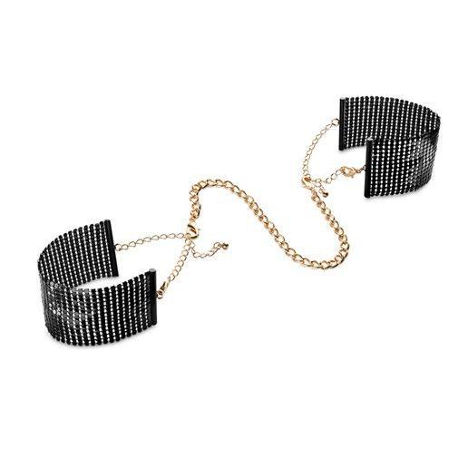 Чёрные дизайнерские наручники Desir Metallique Handcuffs Bijoux - металл