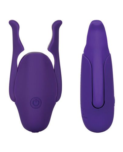 Фиолетовые виброзажимы для сосков Nipple Play Rechargeable Nipplettes от Intimcat