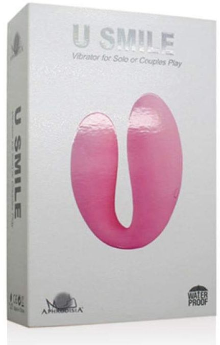Розовый вибромассажер для пар U Smile - силикон