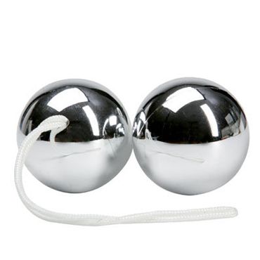 Серебристые вагинальные шарики Balls - анодированный пластик (ABS)