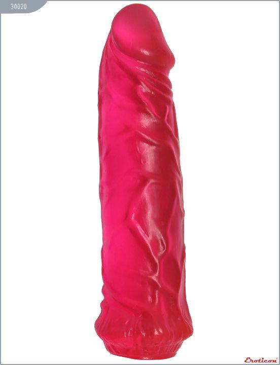 Гелевый розовый фаллоимитатор без мошонки - 17 см. - гель