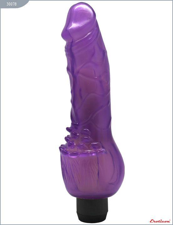 Фиолетовый вибратор с усиками - 19 см. от Intimcat