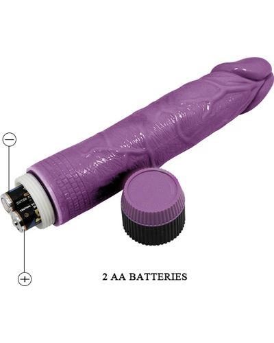 Фиолетовый вибратор-реалистик Adour Club - 22,5 см. Baile