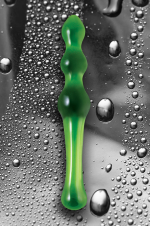 Малый зеленый стеклянный анальный стимулятор CRYSTAL KEGEL - 18,5 см. от Intimcat