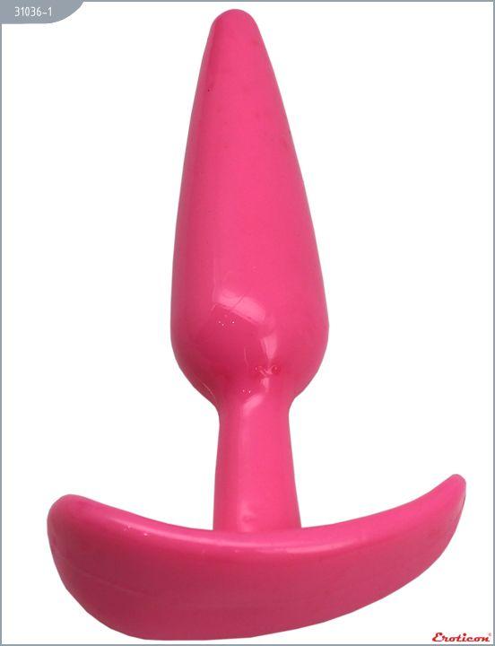 Розовая анальная пробка для ношения - 12 см. - термопластичный эластомер (TPE)