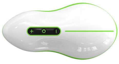 Бело-зеленый вибростимулятор Mouse - пластик