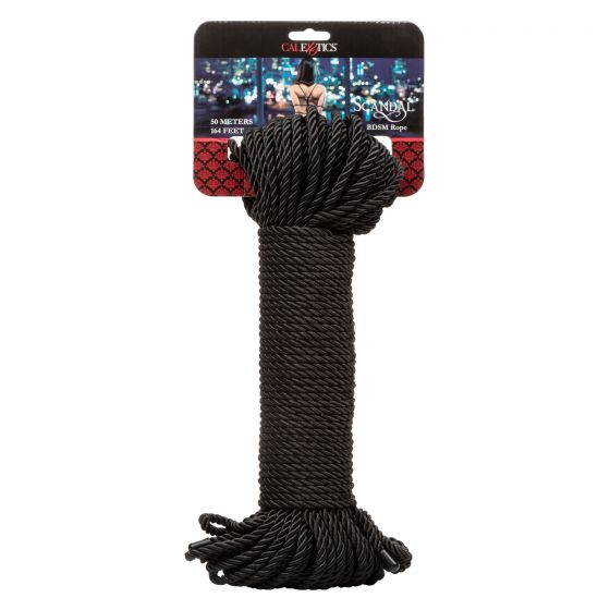 Черная веревка для шибари BDSM Rope - 50 м. - полиэстер