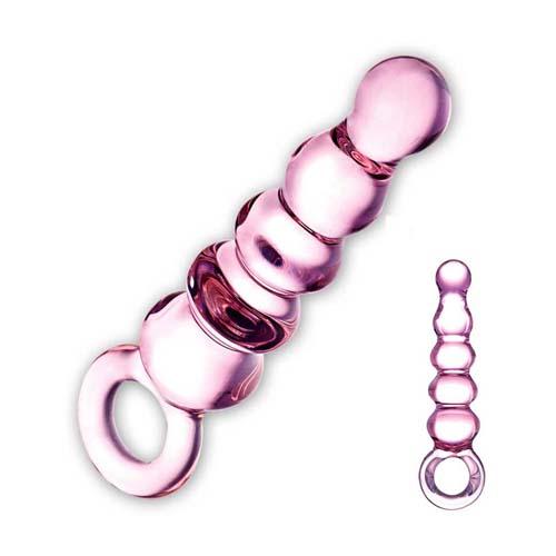 Анальный розовый жезл Quintessence Anal Slider - 18 см. - стекло