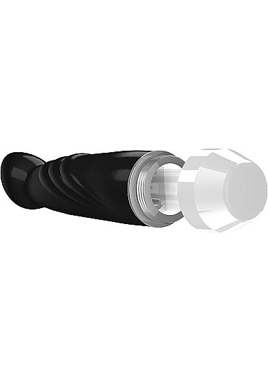 Чёрный вибратор Livvy со скошенной головкой - 15,5 см. - термопластичный эластомер (TPE)
