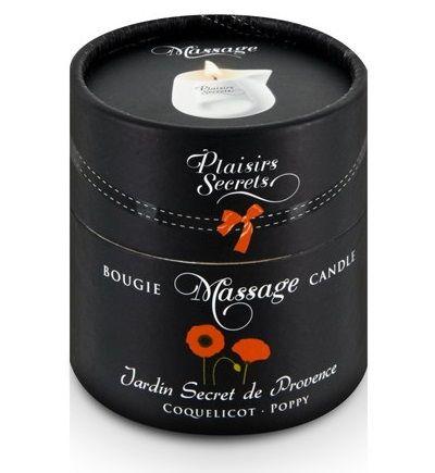 Массажная свеча с ароматом мака Jardin Secret De Provence Coquelicot - 80 мл. - 