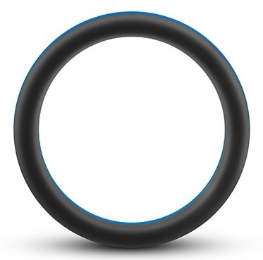 Черно-синее эрекционное кольцо Silicone Go Pro Cock Ring от Intimcat