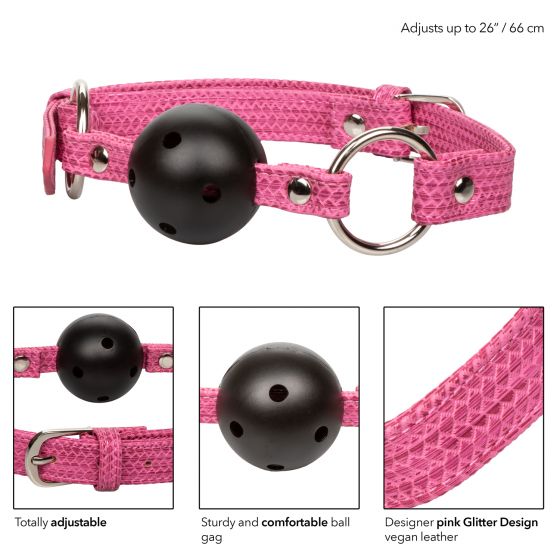 Кляп-шарик на розовых ремешках Tickle Me Pink Ball Gag от Intimcat