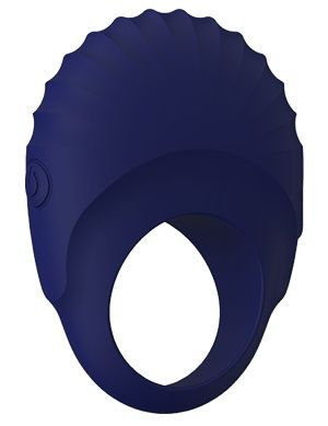 Синее эрекционное виброкольцо PALLAS - силикон