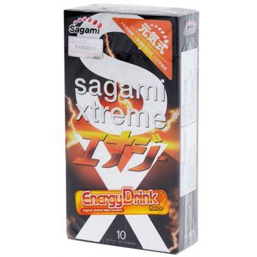 Презервативы Sagami Xtreme Energy с ароматом энергетика - 10 шт.