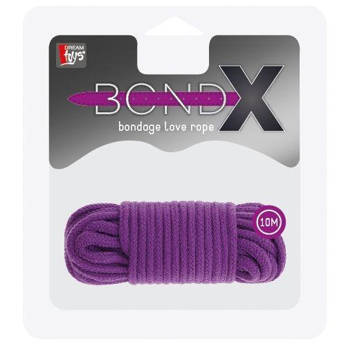 Фиолетовая хлопковая веревка BONDX LOVE ROPE 10M PURPLE - 10 м. - хлопок