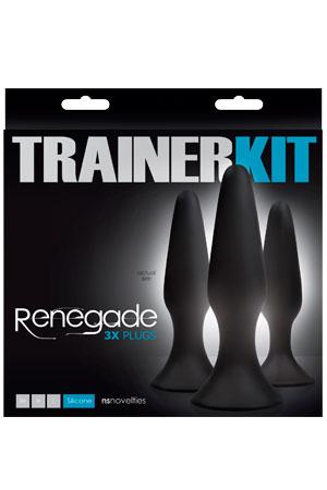 Набор из 3 анальных пробок Renegade Sliders Kit на присоске - термопластичный эластомер (TPE)