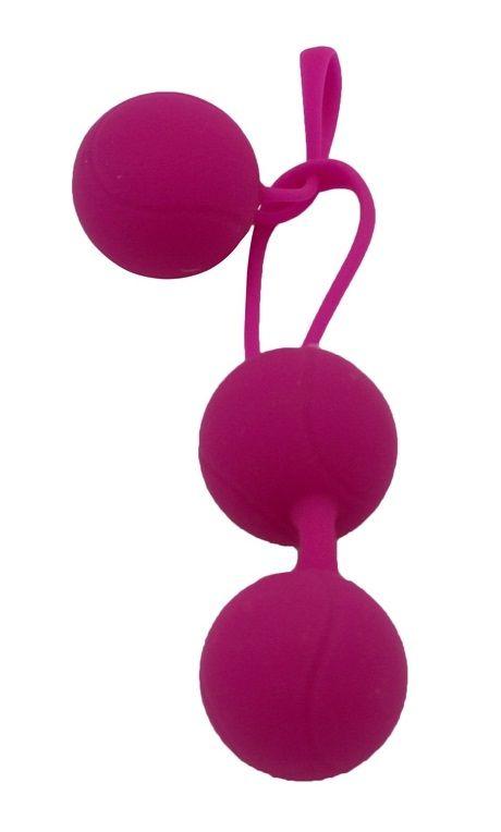 Ярко-розовый набор для тренировки вагинальных мышц Kegel Balls - силикон