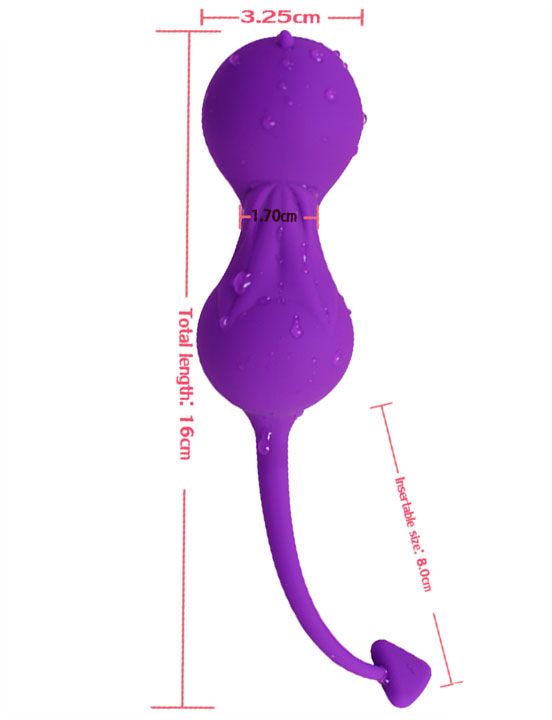 Фиолетовые вагинальные шарики в виде дьяволенка - силикон
