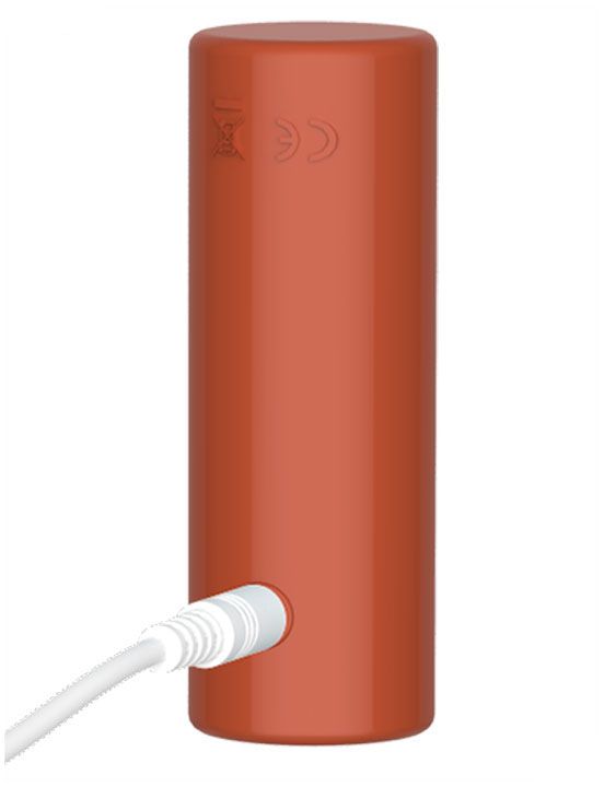 Оранжевый вибромастурбатор Vertical Attack - эластомер (полиэтилен гель)