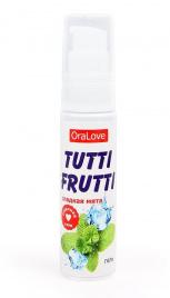 Гель-смазка Tutti-Frutti со вкусом сладкой мяты - 30 гр.