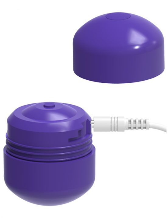 Фиолетовые виброшарики с пультом управления K-Balls - анодированный пластик, силикон