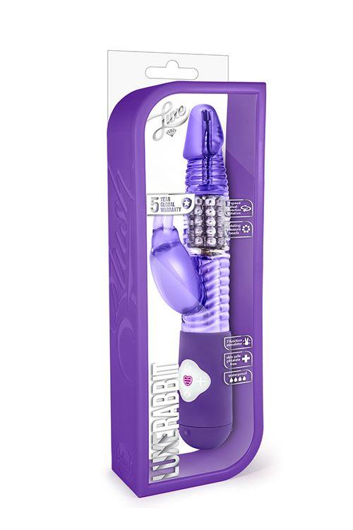 Фиолетовый вибратор с клиторальной стимуляцией Luxe Rabbit - 26 см. - термопластичный эластомер (TPE)