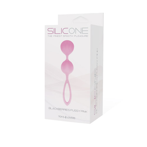 Розовый вагинальные шарики из силикона BLACKBERRIES PUSSY SILICONE - силикон
