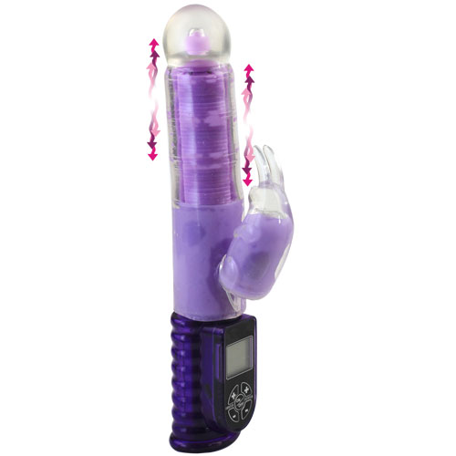 Фиолетовый вибратор хай-тек Love Gift - 24,5 см. от Intimcat