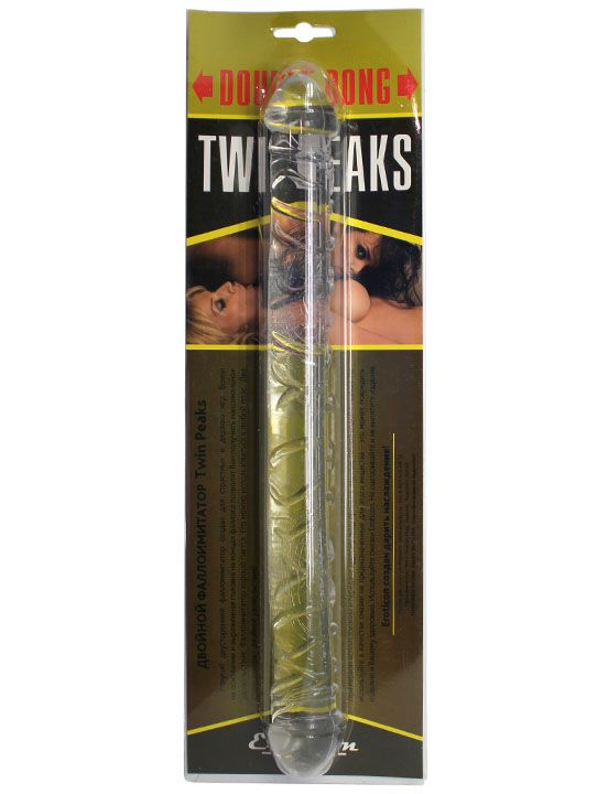 Прозрачный двусторонний фаллоимитатор Twin Peaks - 33,5 см. - фото 5