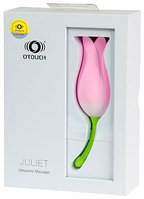 Розовый клиторальный стимулятор-тюльпан JULIET - силикон