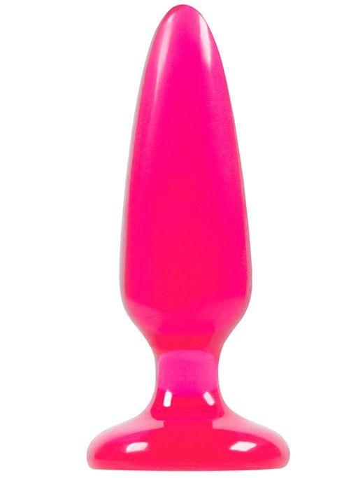 Малая розовая анальная пробка Jelly Rancher Pleasure Plug Small - 10,2 см. - термопластичный эластомер (TPE)