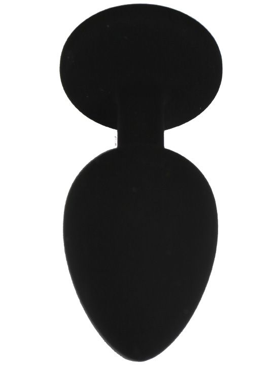 Черная анальная пробка с радужным кристаллом - 7,3 см. от Intimcat