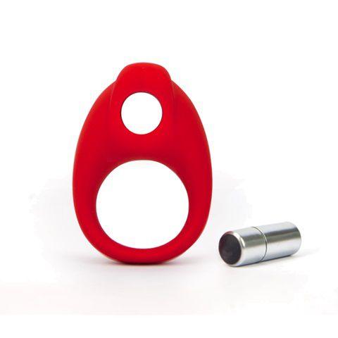 Эрекционное кольцо с вибропулей TLC Buldge Vibrating Silicone Cock Ring - силикон
