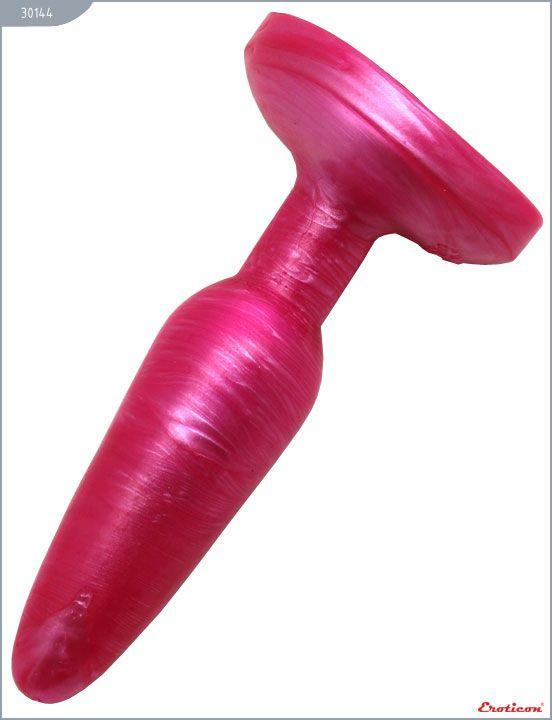Розовая гелевая анальная пробка - 16 см. Eroticon