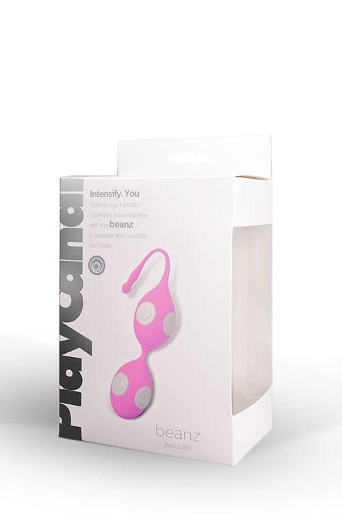 Розово-белые вагинальные шарики Play Candy Beanz - силикон