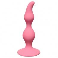 Розовая анальная пробка Curved Anal Plug Pink - 12,5 см.