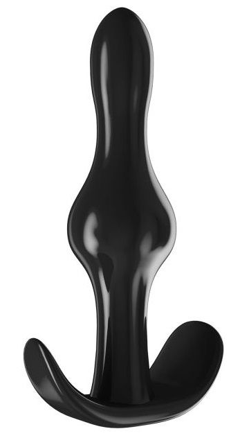 Черная анальная пробка с зауженным кончиком - 9 см. от Intimcat