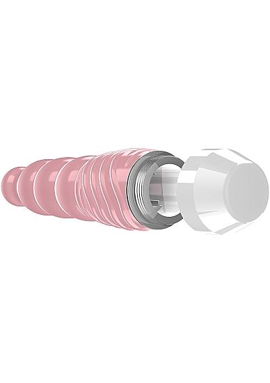 Розовый сужающийся кверху вибратор Lirah - 15 см. - термопластичный эластомер (TPE)