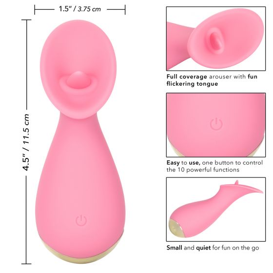 Розовый мини-вибромассажер #TickleMe - 11,5 см. от Intimcat