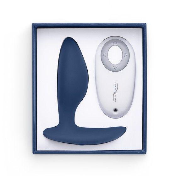 Синяя анальная пробка для ношения Ditto с вибрацией и пультом ДУ - 8,8 см. - фото 8