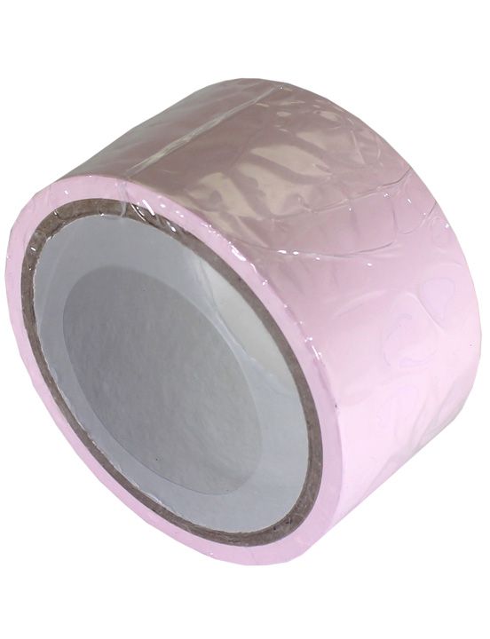 Розовый скотч для связывания Bondage Tape - 15 м. - поливинилхлорид (ПВХ, PVC)