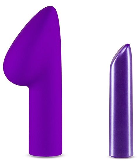 Фиолетовый вибромассажер B4 - 13,97 см. от Intimcat