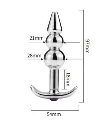 Металлическая анальная пробка-пирамидка с прозрачным кристаллом - 9,7 см. - металл