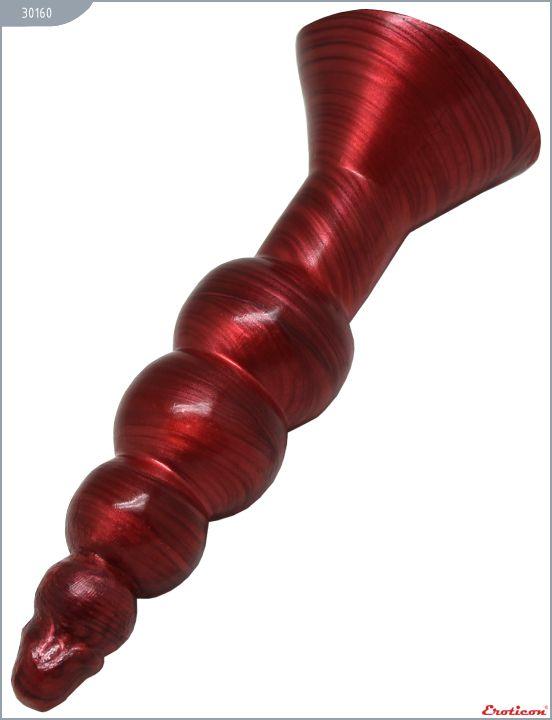 Бордовая анальная ёлочка - 17 см. Eroticon